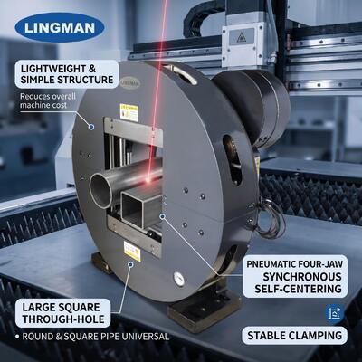 LM Pneumatische holle laserklauwplaat met een diameter van 245 mm voor nauwkeurig industrieel pijpsnijden